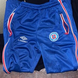 Umbro Royal Blue Athletic Shorts with Red Accents